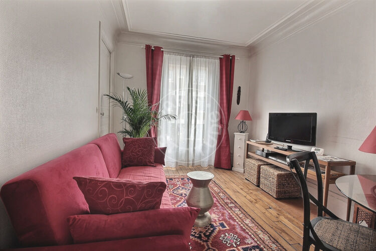 Living room - Furnished 2 bedrooms - Paris 75018 - 2234