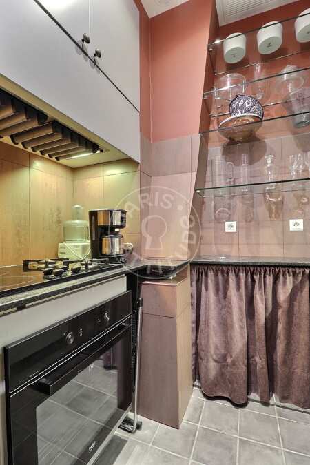 Cocina Piso amueblado - 70m²  - 1 dormitorio - Pyramides / Palais Royal - París