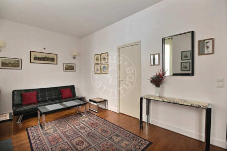 Salon Appartement meublé - 40m²  - 1 chambre - Pereire - Paris