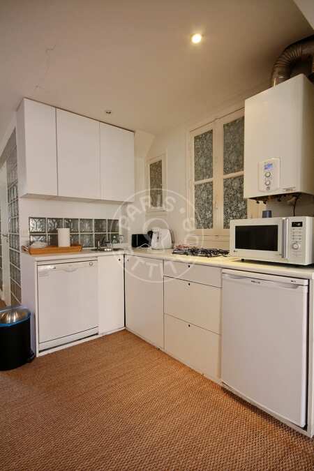 Cuisine Appartement meublé - 75m²  - 1 chambre - Canal Saint-Martin - Paris
