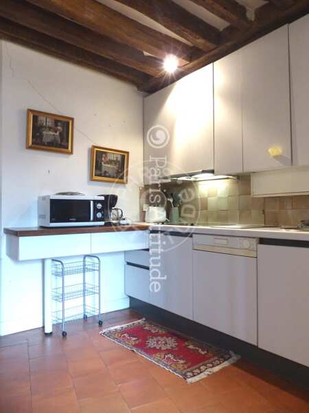Cozinha Apartamento mobilado - 83m²  - 2 quartos - Châtelet - Paris