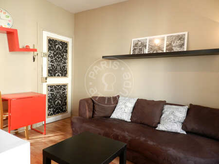 Salón Piso amueblado - 25m²  - 1 dormitorio - Buttes-Chaumont - París