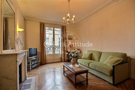 Living room Furnished apartment - 69m²  - 2 bedrooms - Tour Eiffel - Paris