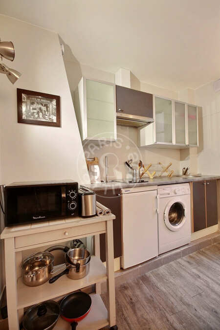 Cozinha Quitinete mobilado - 22m²  - Notre-Dame de Lorette - Paris
