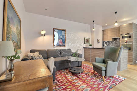 Living room Furnished apartment - 45m²  - 1 bedroom - Temple - Paris
