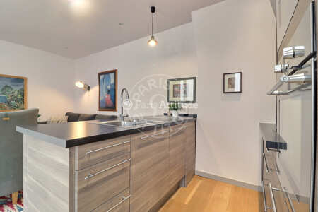 Kitchen Furnished apartment - 45m²  - 1 bedroom - Temple - Paris