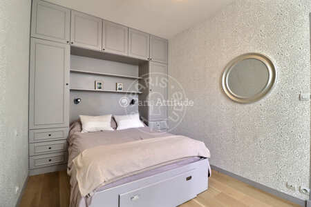 Bedroom Furnished apartment - 45m²  - 1 bedroom - Temple - Paris