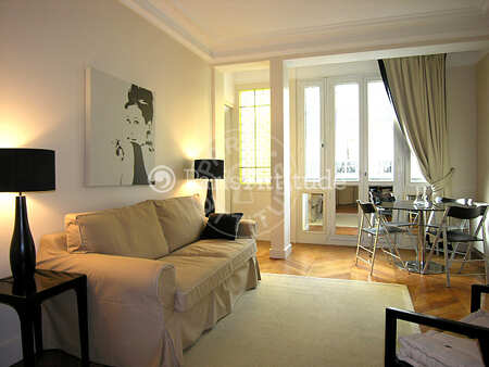 Sala Apartamento mobilado - 45m²  - 1 quarto - Louvre - Paris