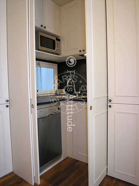 Cozinha Apartamento mobilado - 45m²  - 1 quarto - Louvre - Paris