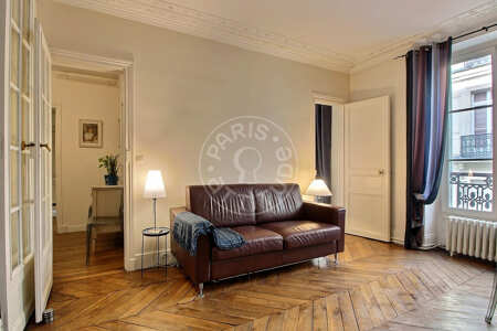 Living room Furnished apartment - 76m²  - 2 bedrooms - Champs-Elysées - Paris