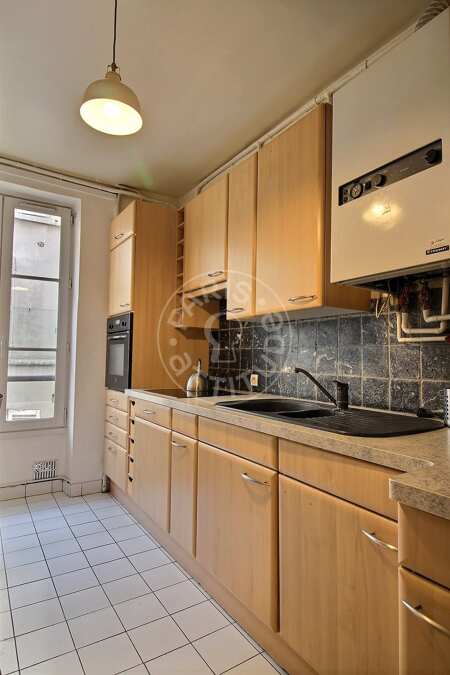 Kitchen Furnished apartment - 76m²  - 2 bedrooms - Champs-Elysées - Paris