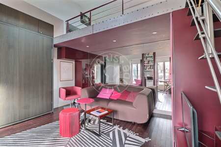 Living room Furnished studio - 35m²  - Arc de Triomphe - Paris