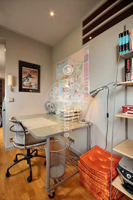 Bureau Appartement meublé - 65m²  - 1 chambre - Latin / Saint-Michel - Paris