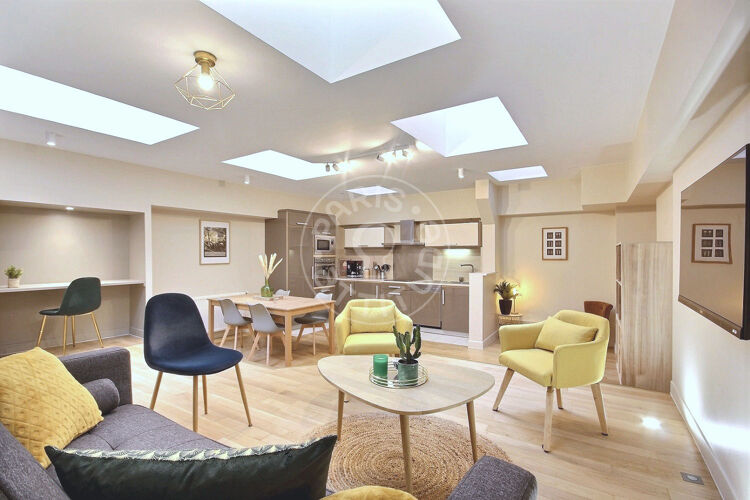 Living room - Furnished 2 bedrooms - Paris 75017 - 2753