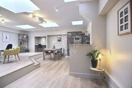 Wohnzimmer Möblierte wohnung - 76m²  - 2 Zimmer - Batignolles - Paris