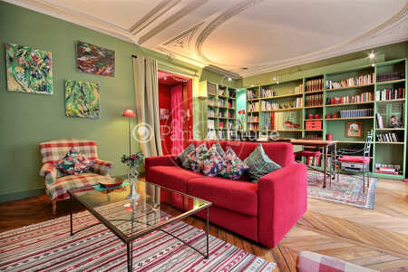 Sala Apartamento mobilado - 80m²  - 2 quartos - Jardin du Luxembourg - Paris