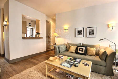 Living room Furnished apartment - 45m²  - 1 bedroom - Montorgueil - Paris