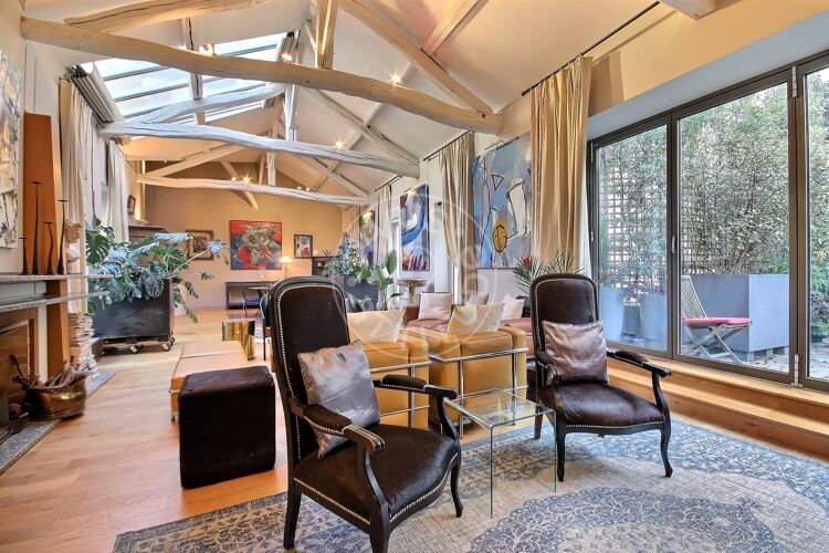 Living room - Furnished 3 bedrooms - Paris 75005 - 2951
