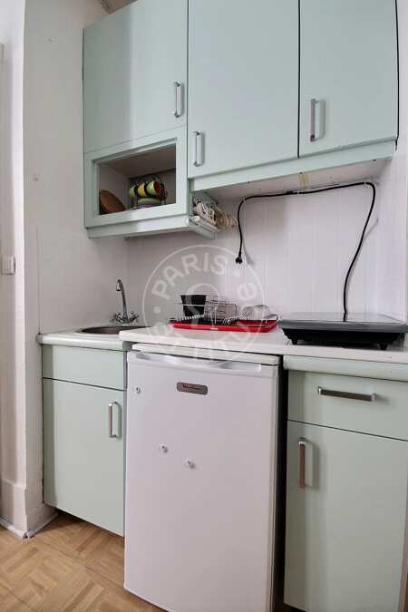 Cuisine Studio meublé - 15m²  - Temple - Paris