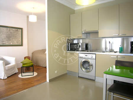 Kitchen Furnished studio - 27m²  - Temple - Paris