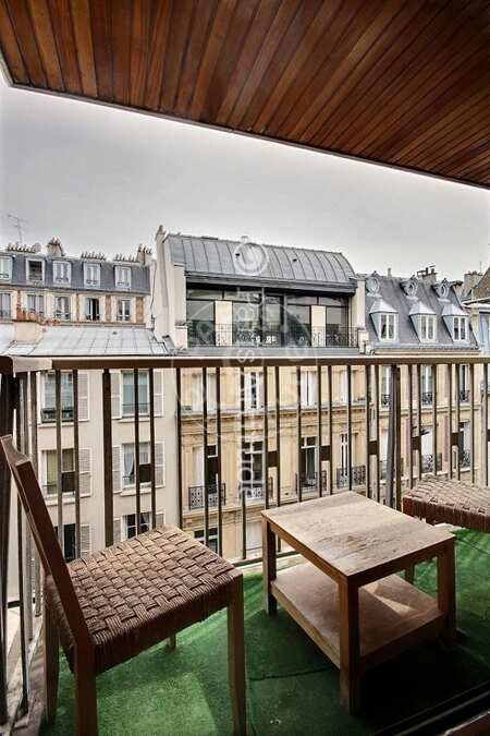 Varanda Apartamento mobilado - 55m²  - 1 quarto - Wagram - Paris