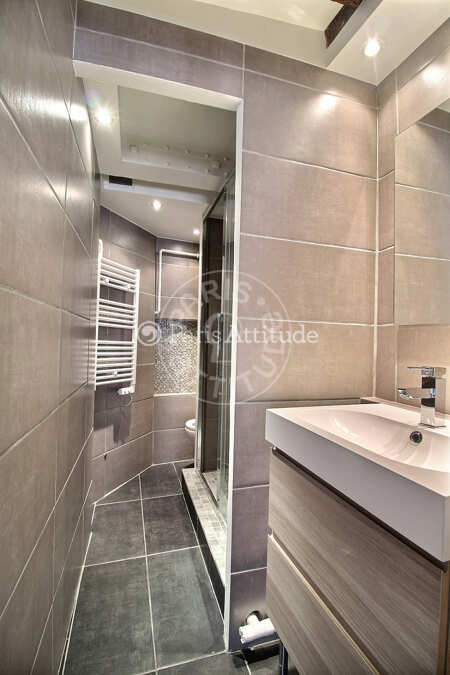 Bathroom Furnished studio - 35m²  - Arts et Métiers - Paris