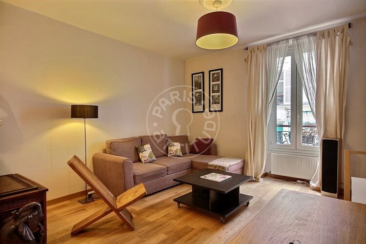 Living room - Furnished 2 bedrooms - Paris 75018 - 3179