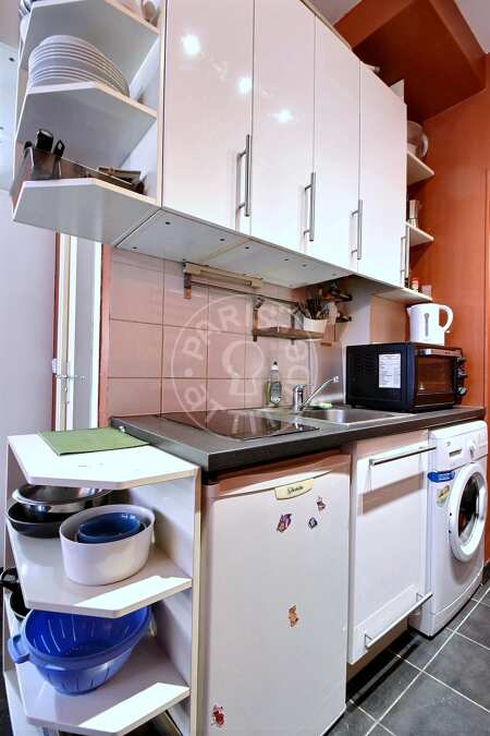 Kitchen Furnished studio - 23m²  - Arts et Métiers - Paris