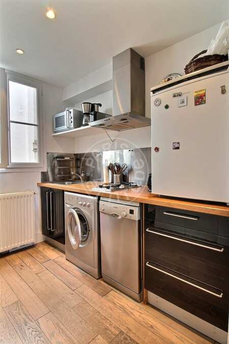 Kitchen Furnished apartment - 37m²  - 1 bedroom - Latin / Saint-Michel - Paris