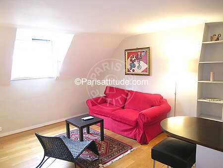 Living room Furnished apartment - 34m²  - 1 bedroom - Champs-Elysées - Paris