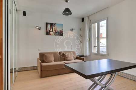 Living room Furnished studio - 25m²  - Montparnasse - Paris