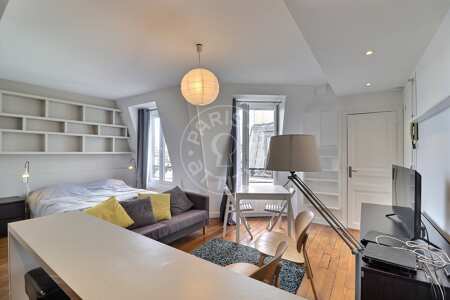 Living room Furnished studio alcove - 30m²  - Poissonnière - Paris