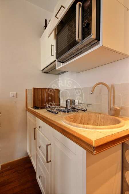 Cozinha Apartamento mobilado - 38m²  - 1 quarto - Louvre - Paris