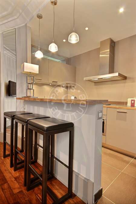 Cuisine Studio alcove meublé - 37m²  - Neuilly-sur-Seine