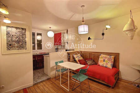 Sala Apartamento mobilado - 34m²  - 1 quarto - République - Paris