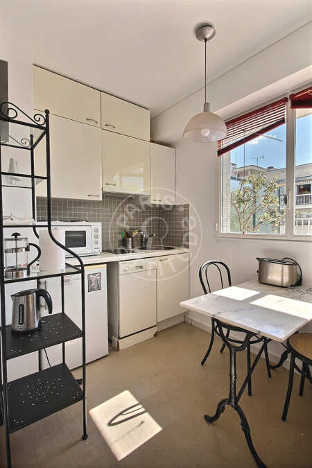 Cuisine Studio meublé - 27m²  - Plaisance / Pernety - Paris