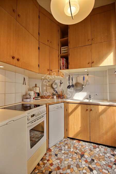 Küche Möblierte wohnung - 50m²  - 1 Zimmer - Batignolles - Paris