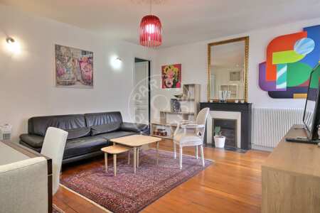 Sala Apartamento mobilado - 52m²  - 2 quartos - Oberkampf - Paris