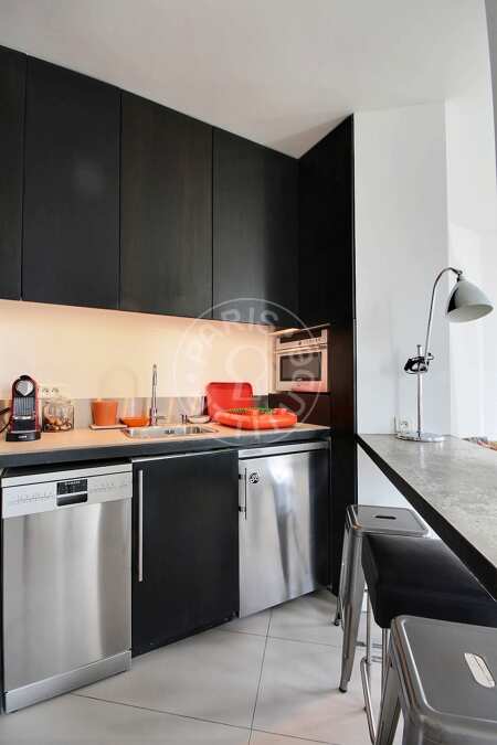 Cuisine Appartement meublé - 42m²  - 1 chambre - Place Monge - Paris
