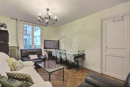 Living room Furnished studio alcove - 33m²  - Place Monge - Paris