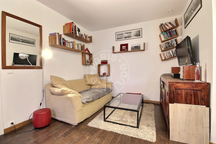 Living room - Furnished 1 bedroom - Paris 75017 - 3679