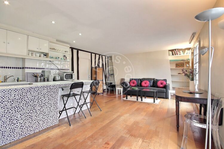 Wohnzimmer - Möblierte 2 Zimmer - Paris 75011 - 3715