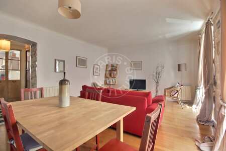 Salon Appartement meublé - 46m²  - 1 chambre - Batignolles - Paris