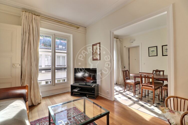 Living room - Furnished 1 bedroom - Paris 75009 - 3732