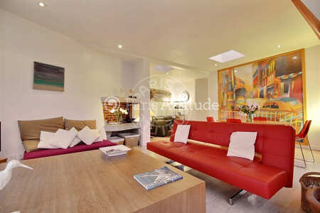 Living room Furnished apartment - 70m² - 1 bedroom - La Muette / Bois de Boulogne - Paris