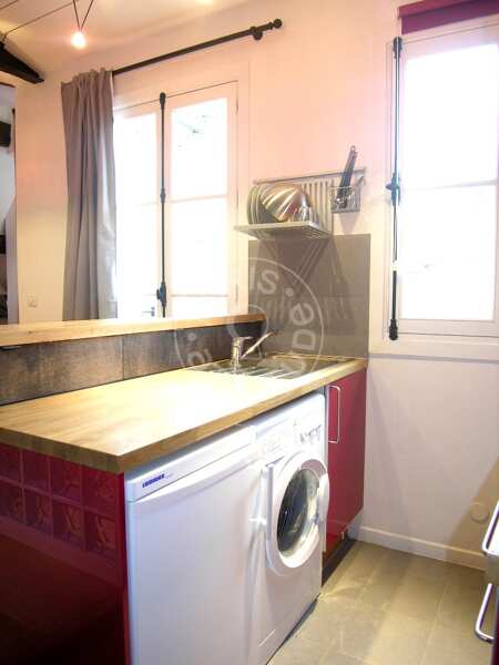 Cozinha Studio mobilado - 30m²  - Bourse - Paris