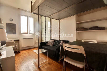 Sala Quitinete mobilado - 20m² - Oberkampf - Paris