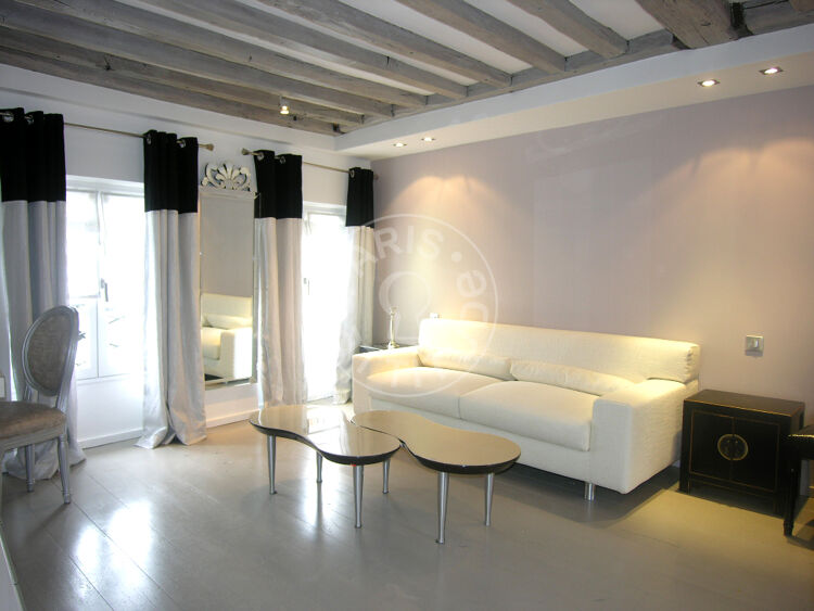 Wohnzimmer - Möblierte 1 Zimmer - Paris 75004 - 3806