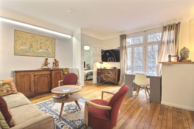 Living room - Furnished 1 bedroom - Paris 75016 - 3920