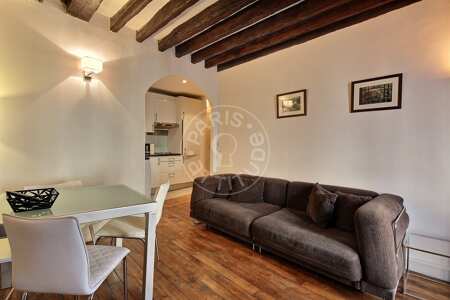 Sala Apartamento mobilado - 36m²  - 1 quarto - Saint-Paul - Paris